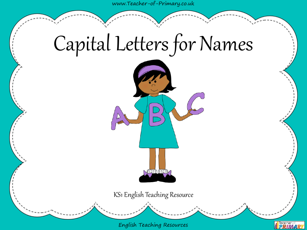 Capital Letters For Names Year 1 Worksheet