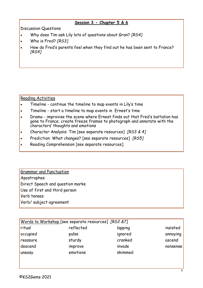 Armistice Runner - Session 3 - Worksheet