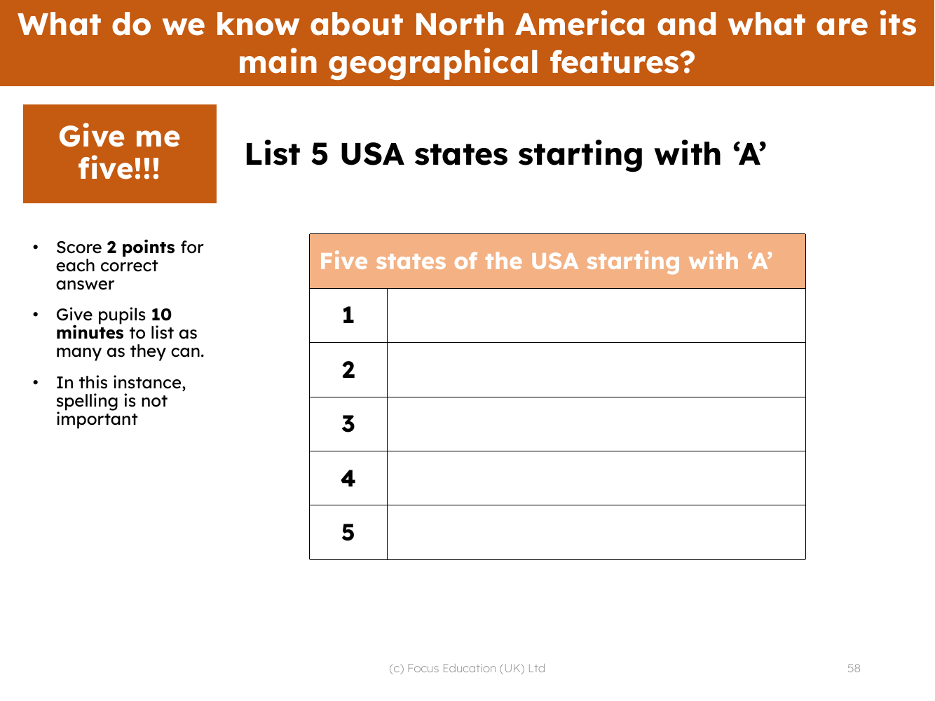 Give me 5 - USA states beginning with 'A'