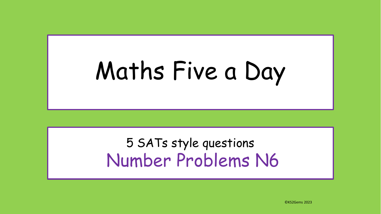 Five a Day - Number - Number problems