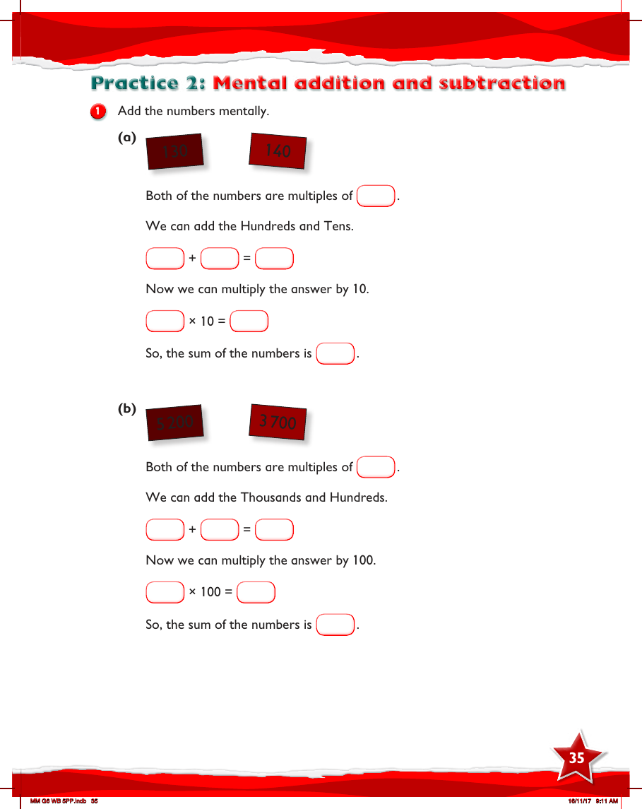 Max Maths, Year 6, Work Book, Mental addition and subtraction