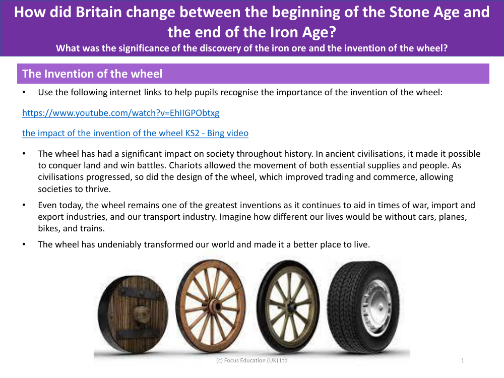 discovery of wheel in stone age