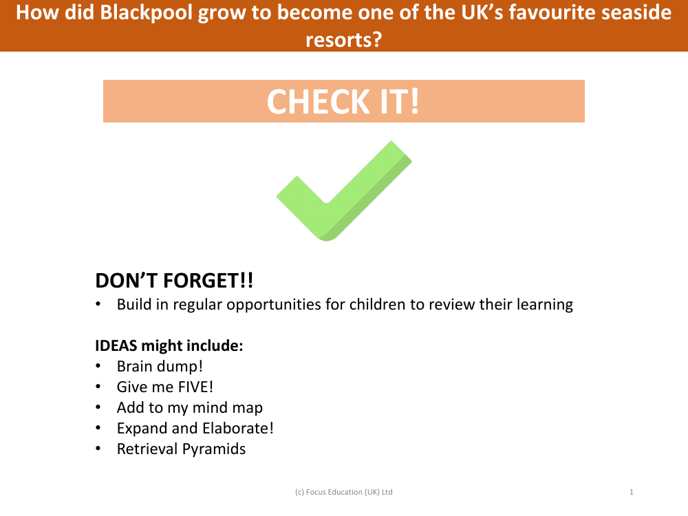 Check it! - Blackpool - Year 5