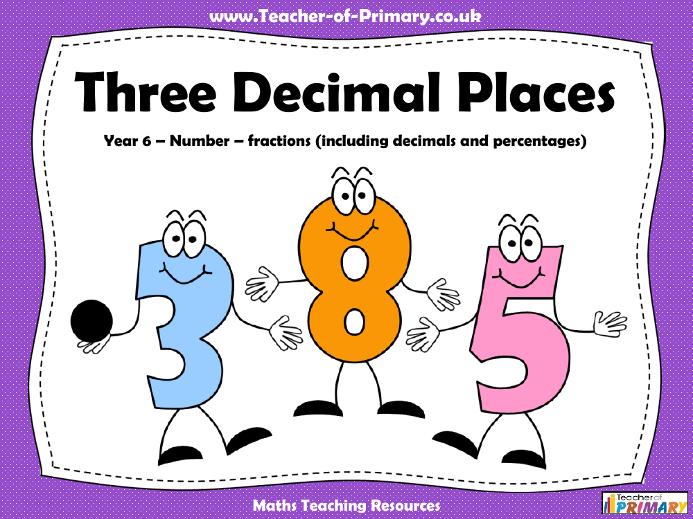 Three Decimal Places - PowerPoint