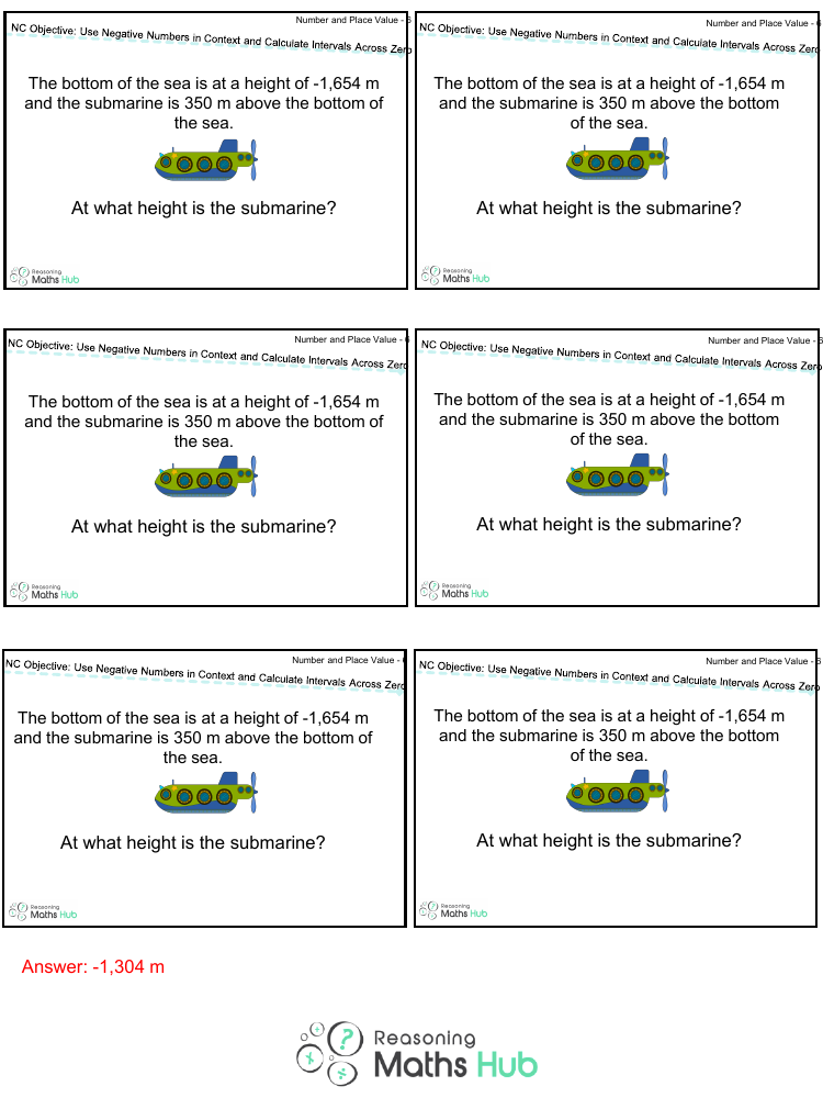 Use Negative Numbers in Context and Calculate Intervals Across Zero 4 - Reasoning