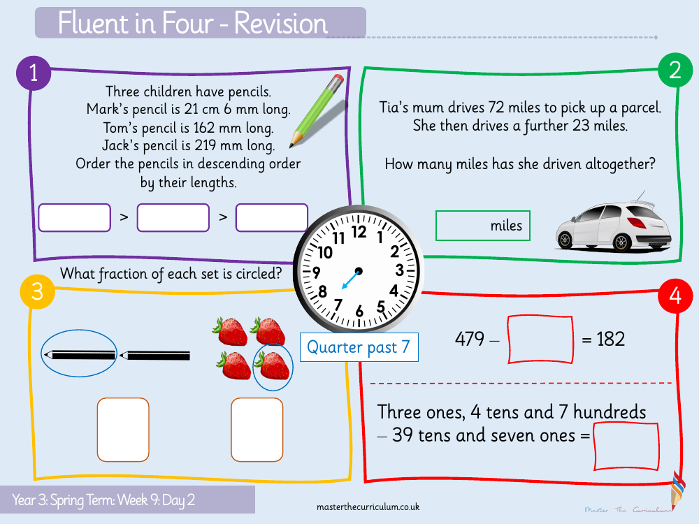 Length and Perimeter - Add lengths​ - Starter