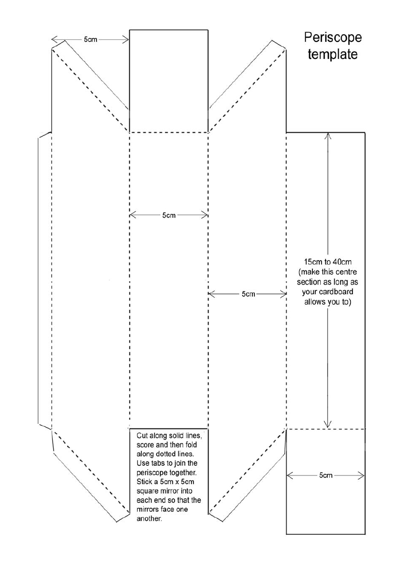 How Light Travels - Periscope Template