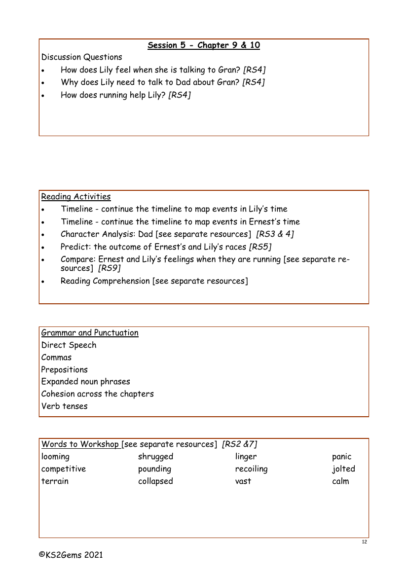 Armistice Runner - Session 5 - Worksheet