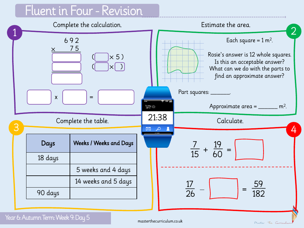 Fractions - Add and Subtract Fractions (2) - Starter