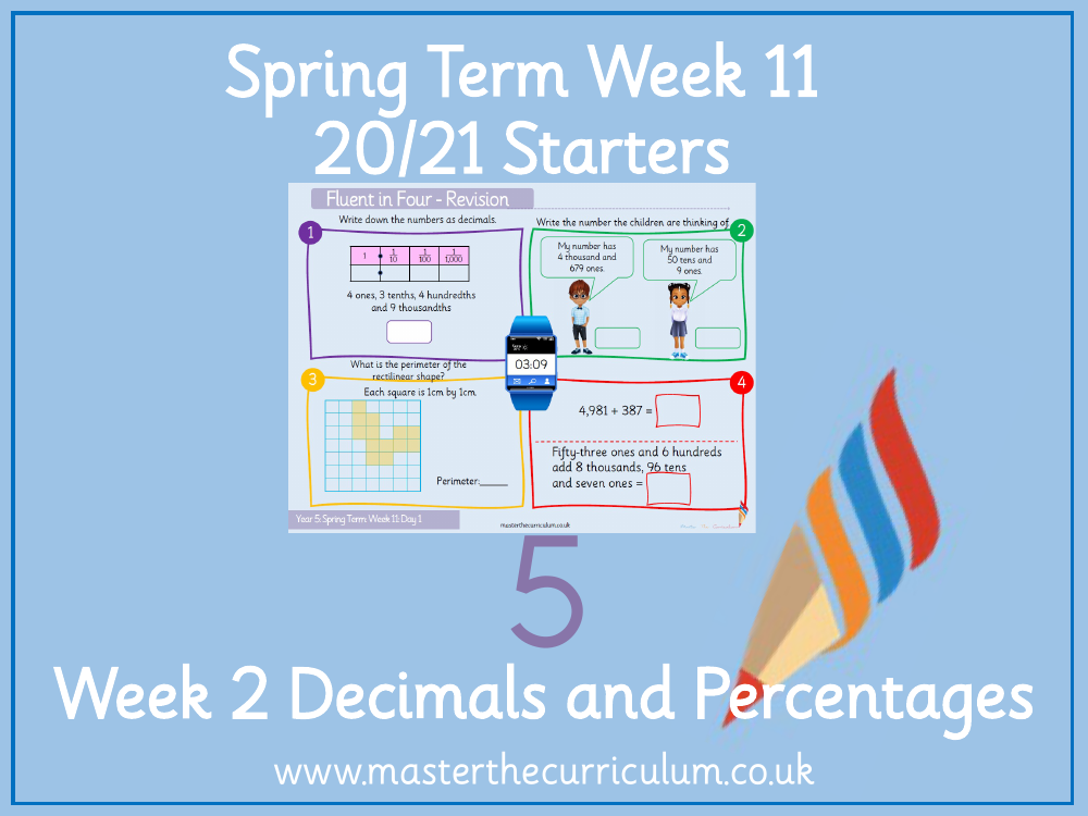 Decimals and Percentages - Rounding Decimals - Starter