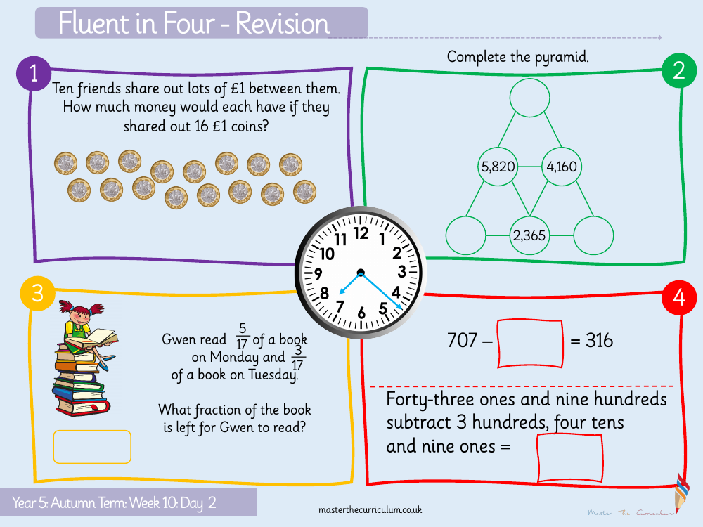 Multiplication and Division (1) - Divide by 100 - Starter