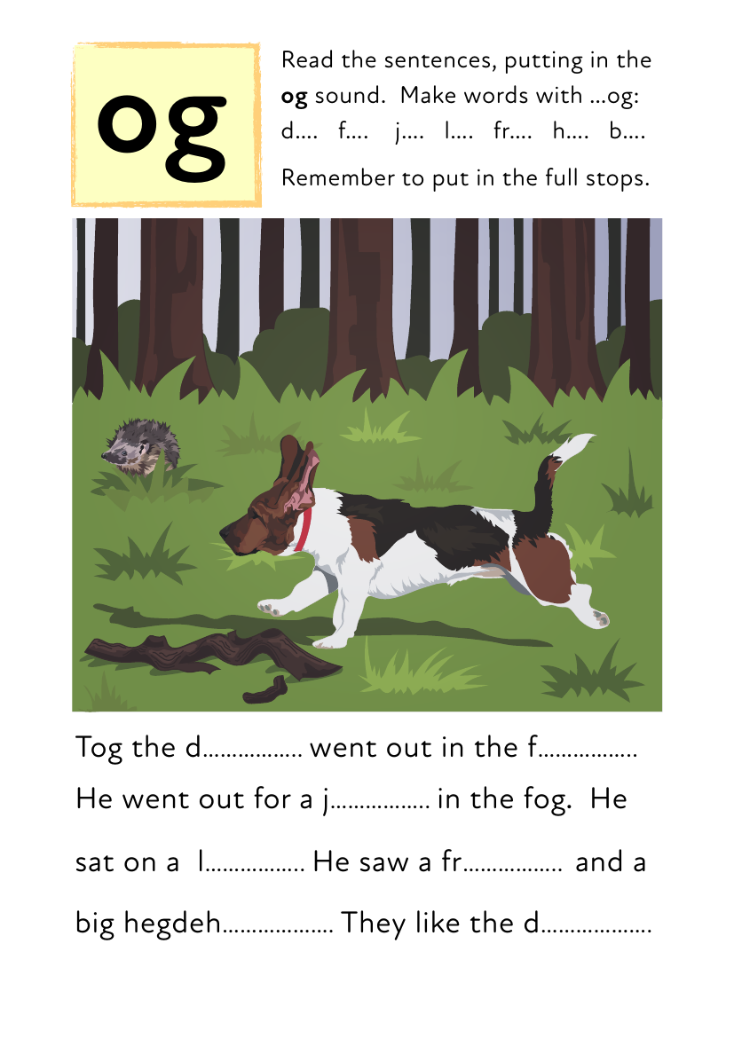 Make A Sound Book To Reinforce The Sound 'og' (3 years +) - Activity Pack