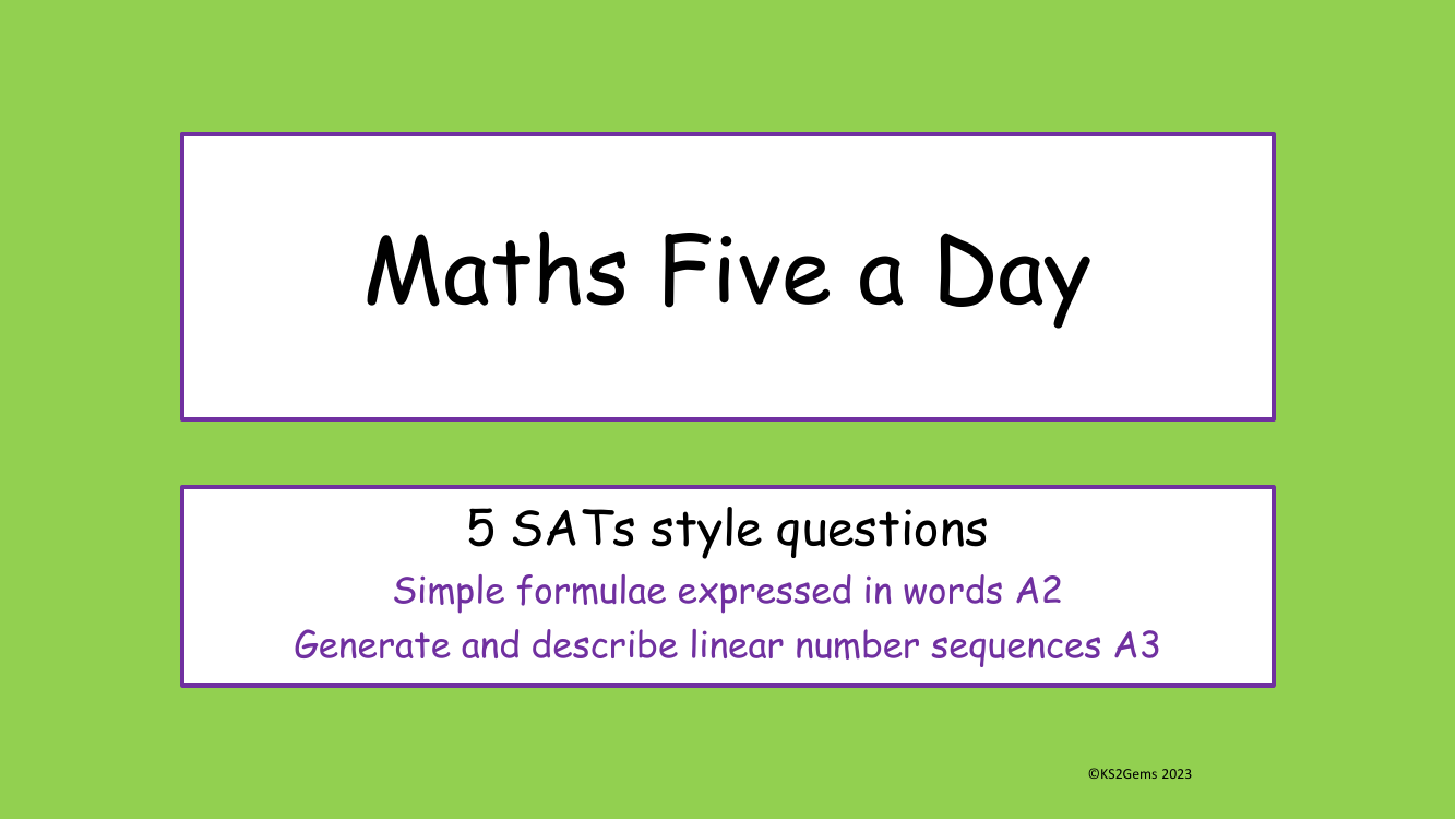 Five a Day - Algebra 2