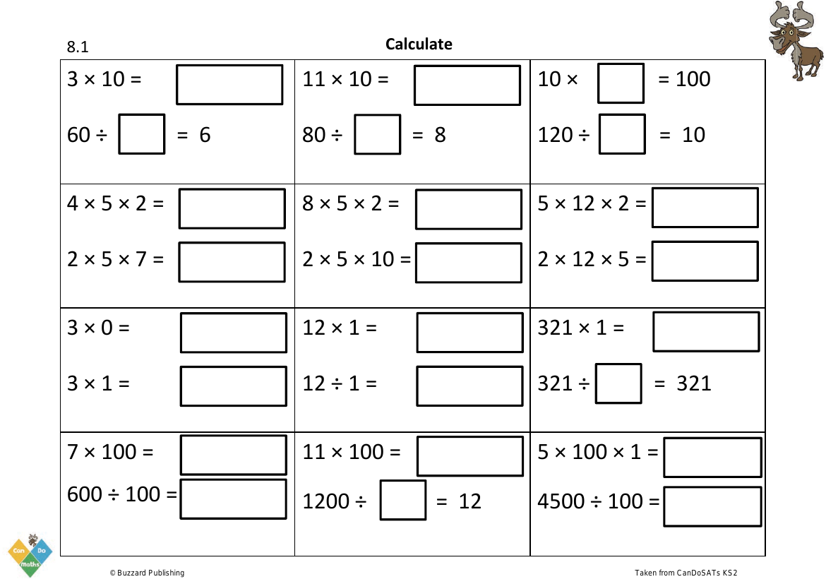 Multiply and divide whole numbers and decimals with up to two decimal places by 10 or 100 [C6]