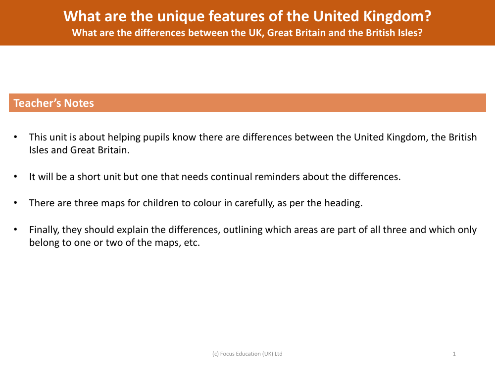 What are the differences between the UK, Great Britain and the British Isles? - Teacher's notes