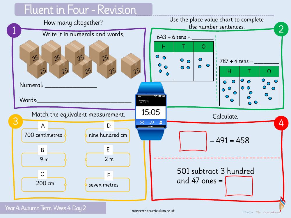 Place value - Negative numbers 1 - Starter