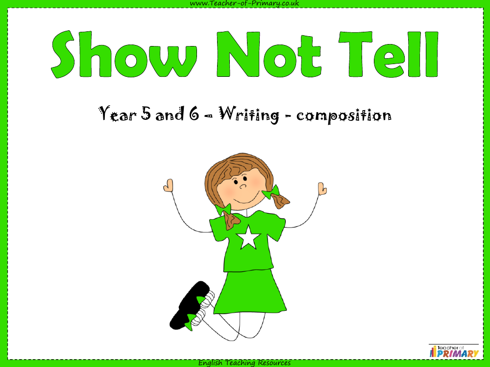 Show Not Tell Sentences Worksheet
