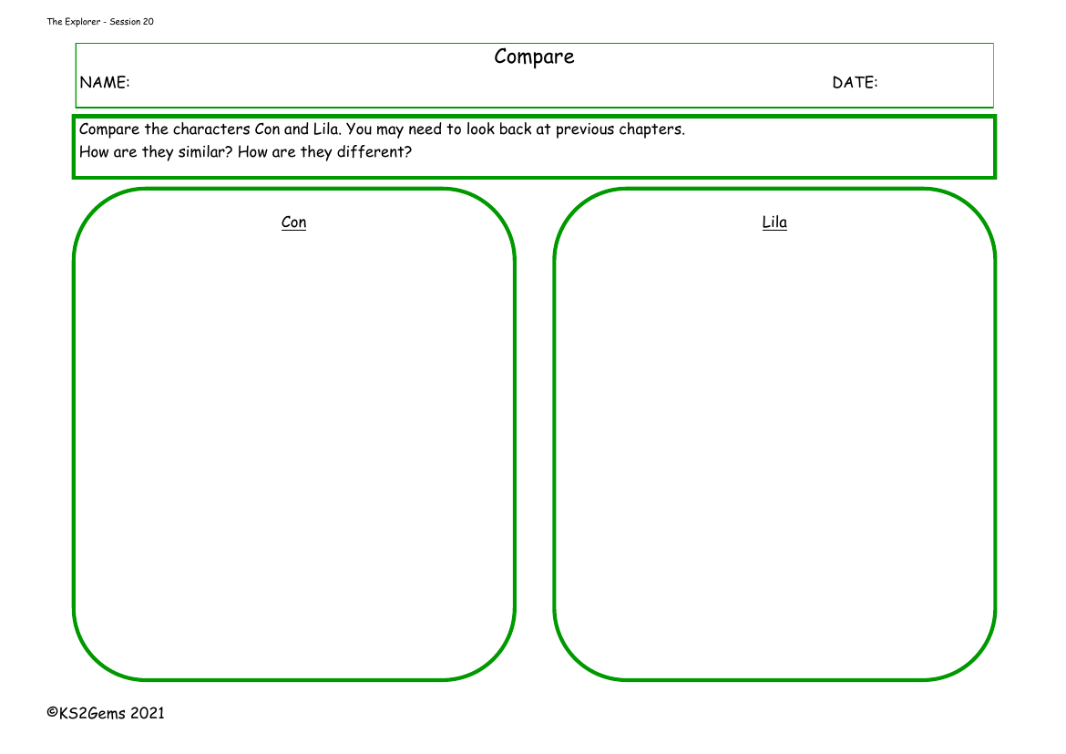 The Explorer - Session 20 - Compare