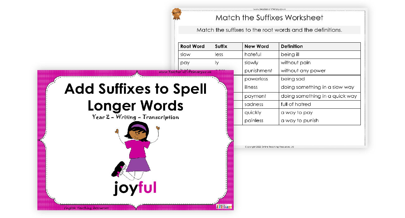 Add Suffixes to Spell Longer Words