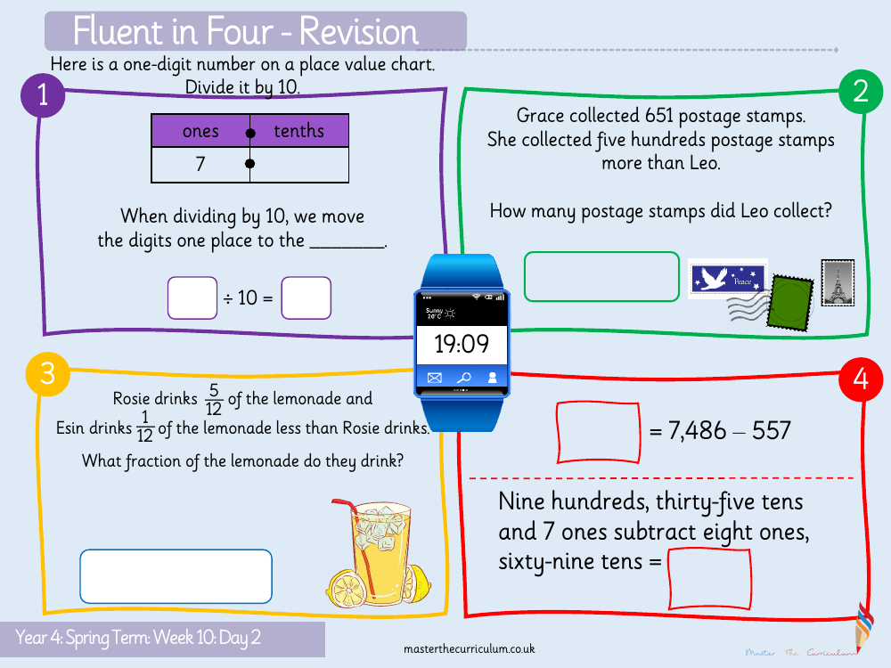 Decimals - Divide 2-Digit by 10 - Starter