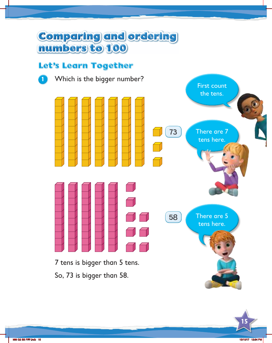 Learn together, Comparing and ordering numbers to 100 (1)