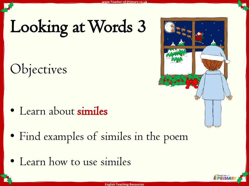 Twas the Night Before Christmas - Lesson 4 - PowerPoint