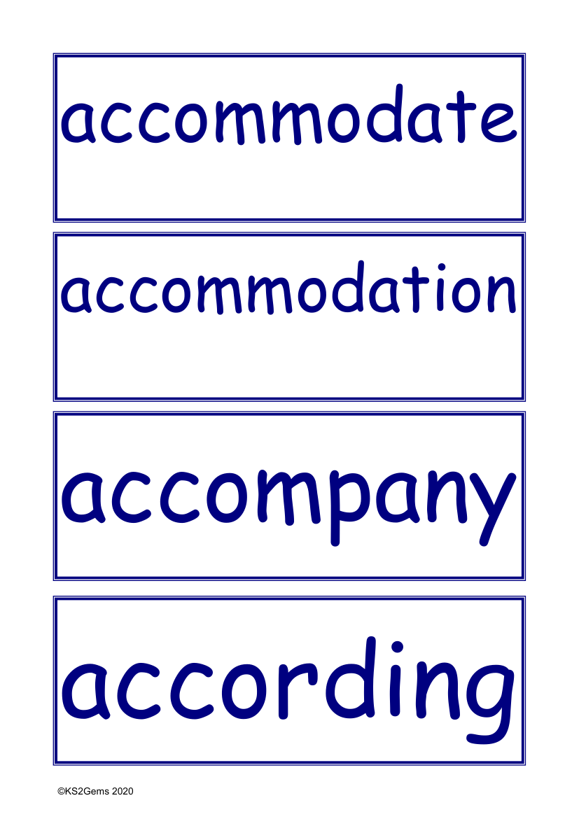 Statutory Spelling Vocabulary