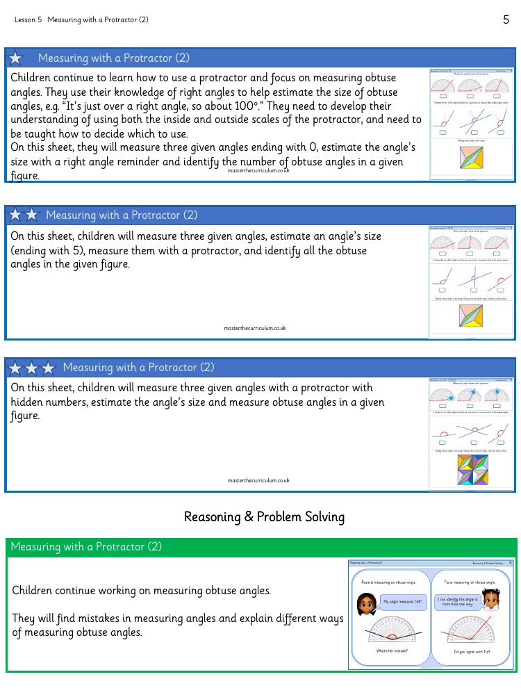 Properties of Shape - Measure with a Protractor (2) - Worksheet