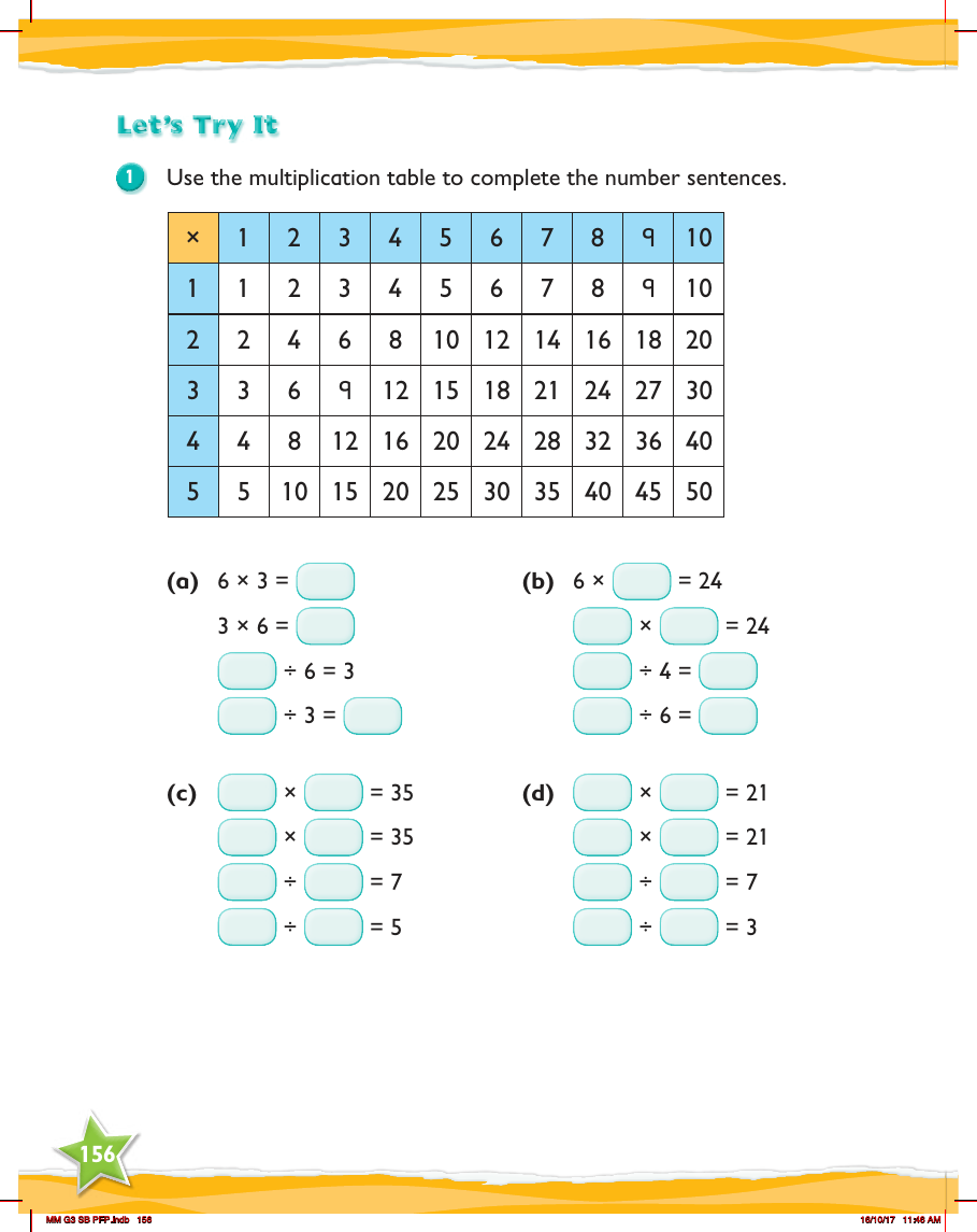 Max Maths, Year 3, Try it, Division and multiplication