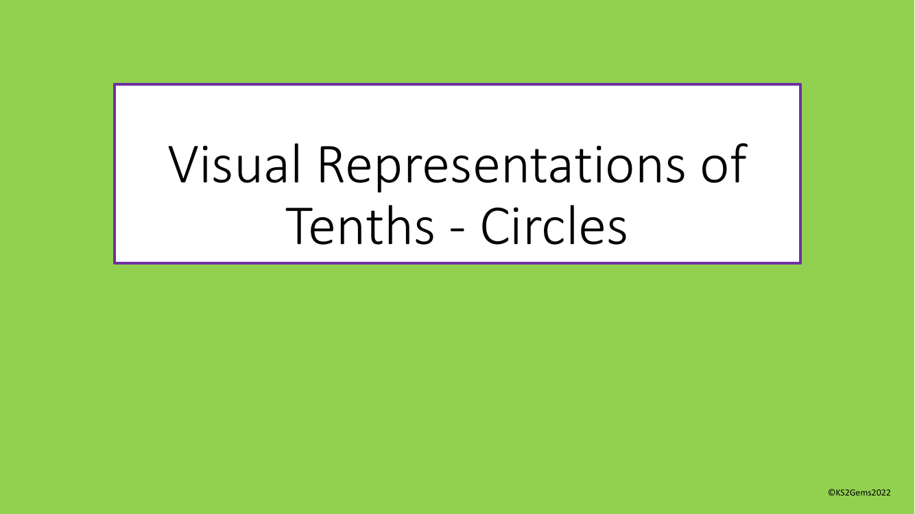 Visual Representations of Tenths Circles