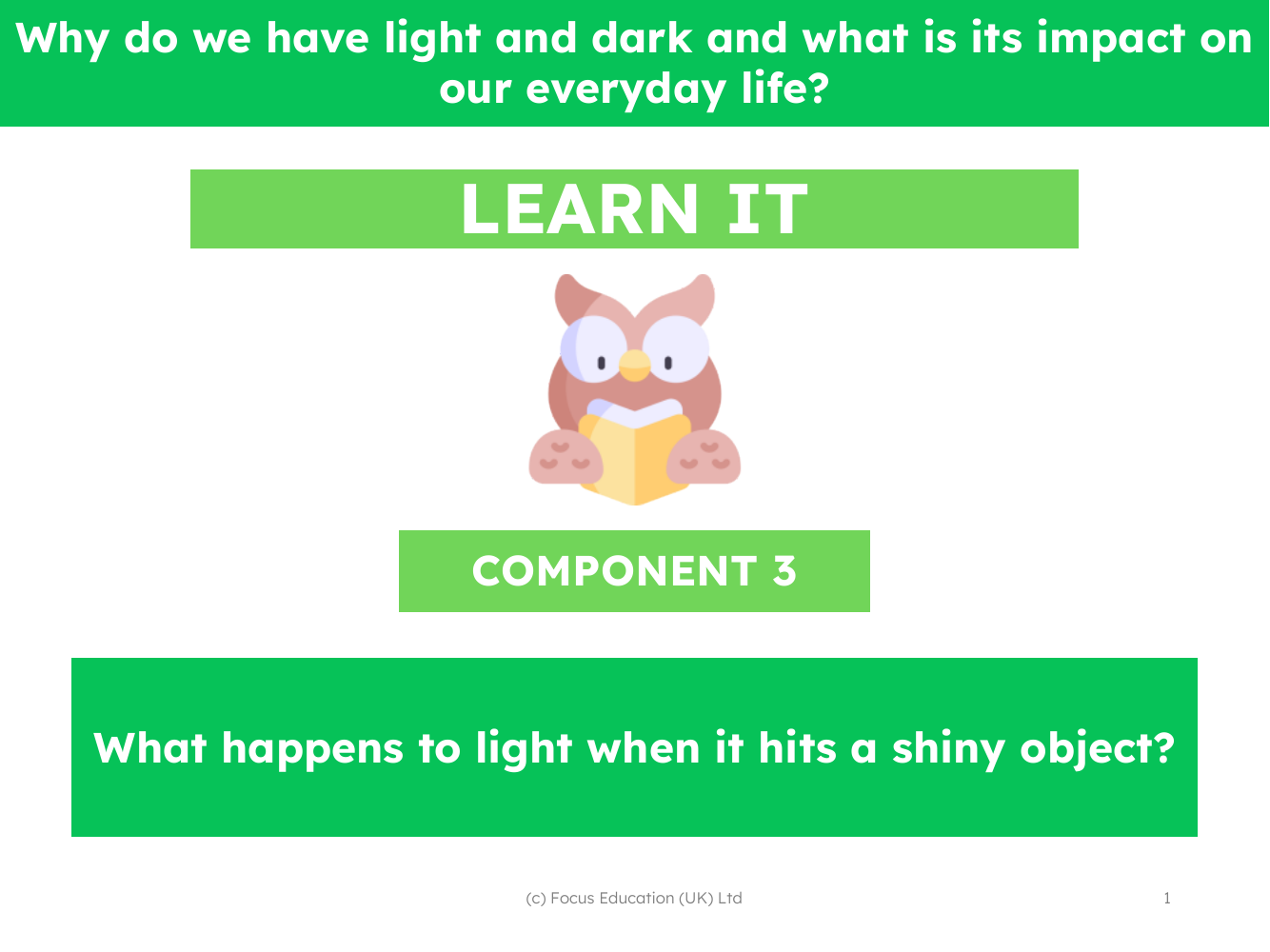 What happens to light when it hits a shiny object? - Presentation