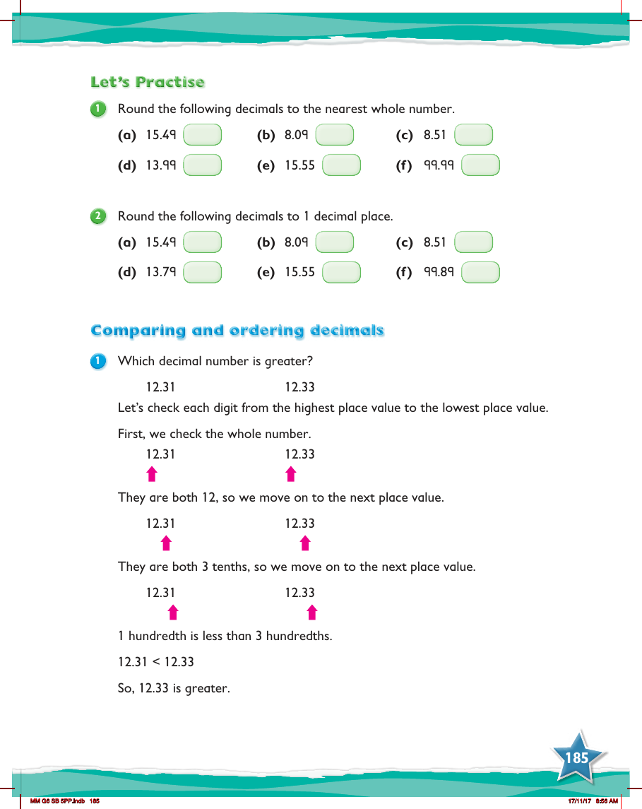 Max Maths, Year 6, Learn together, Review of rounding numbers and ordering decimals (2)