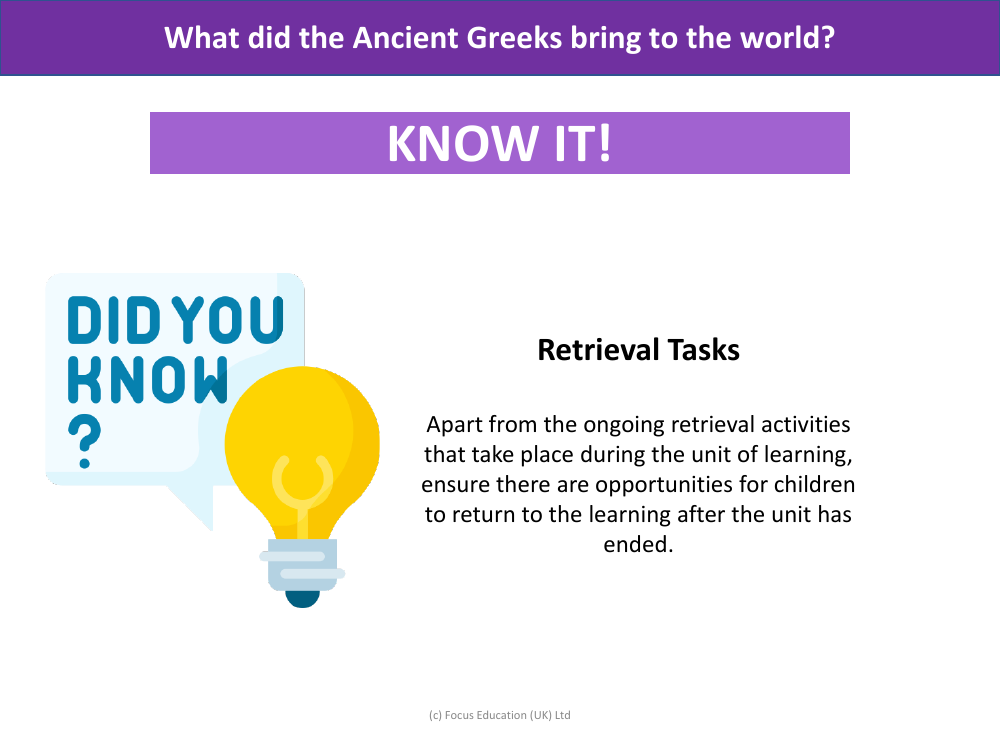 Know it! - Ancient Greeks - Year 3