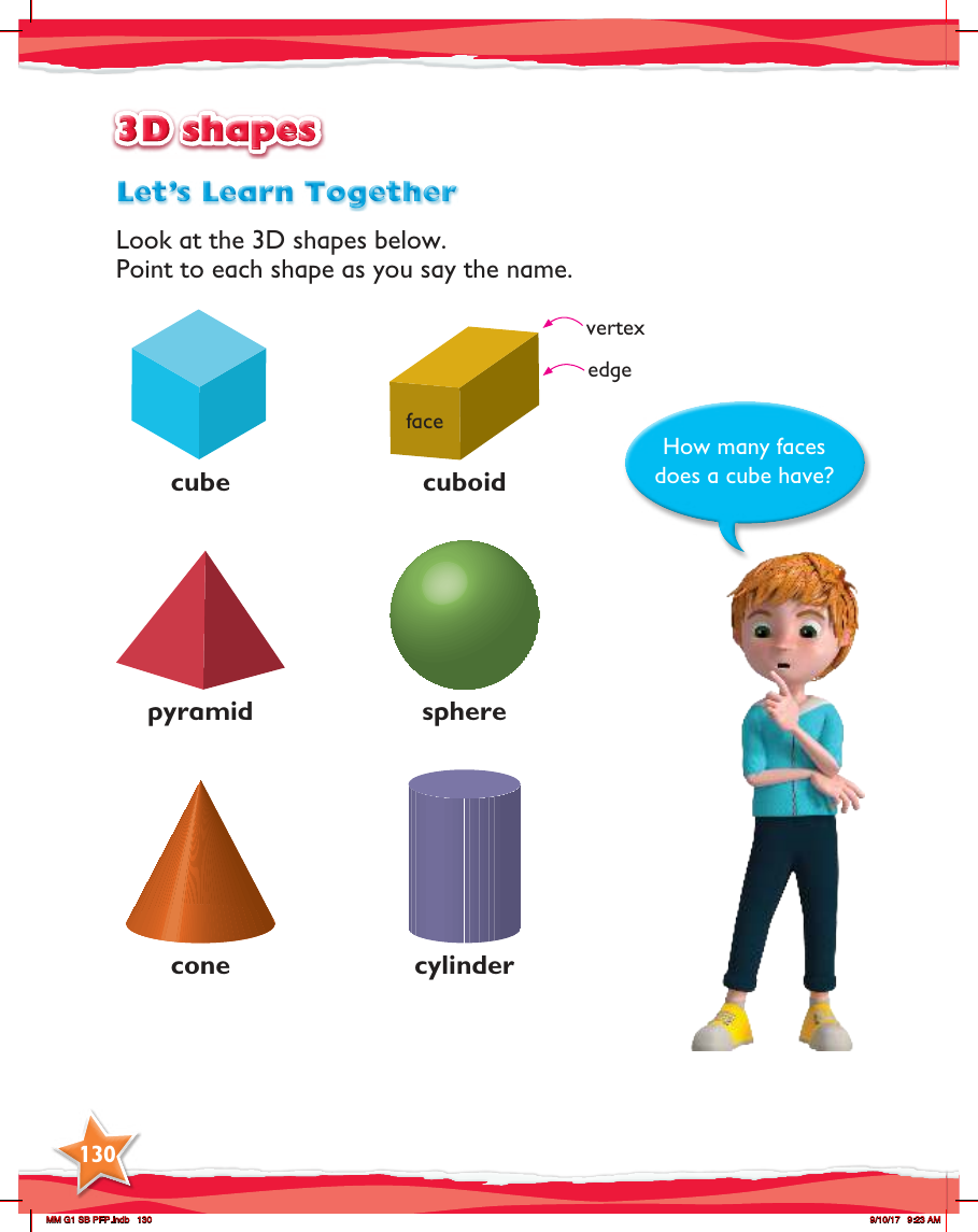 Max Maths, Year 1, Learn together, 3D shapes