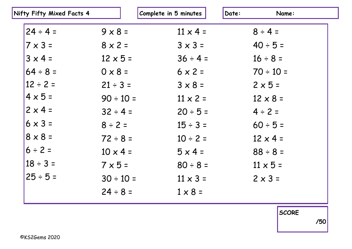 Nifty Fifty Mixed Facts 4