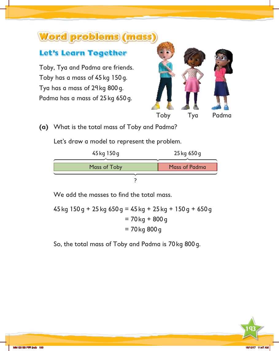 Learn together, Word problems (mass) (1)