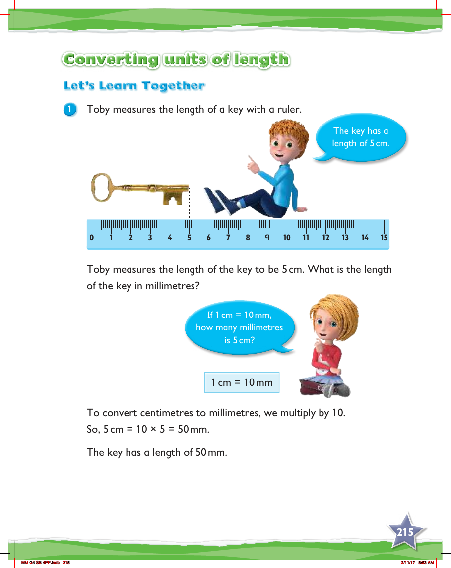 Max Maths, Year 4, Learn together, Converting units of length (1)