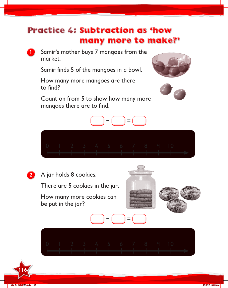 Max Maths, Year 1, Work Book, Subtraction as â€˜how many more to make?â€™