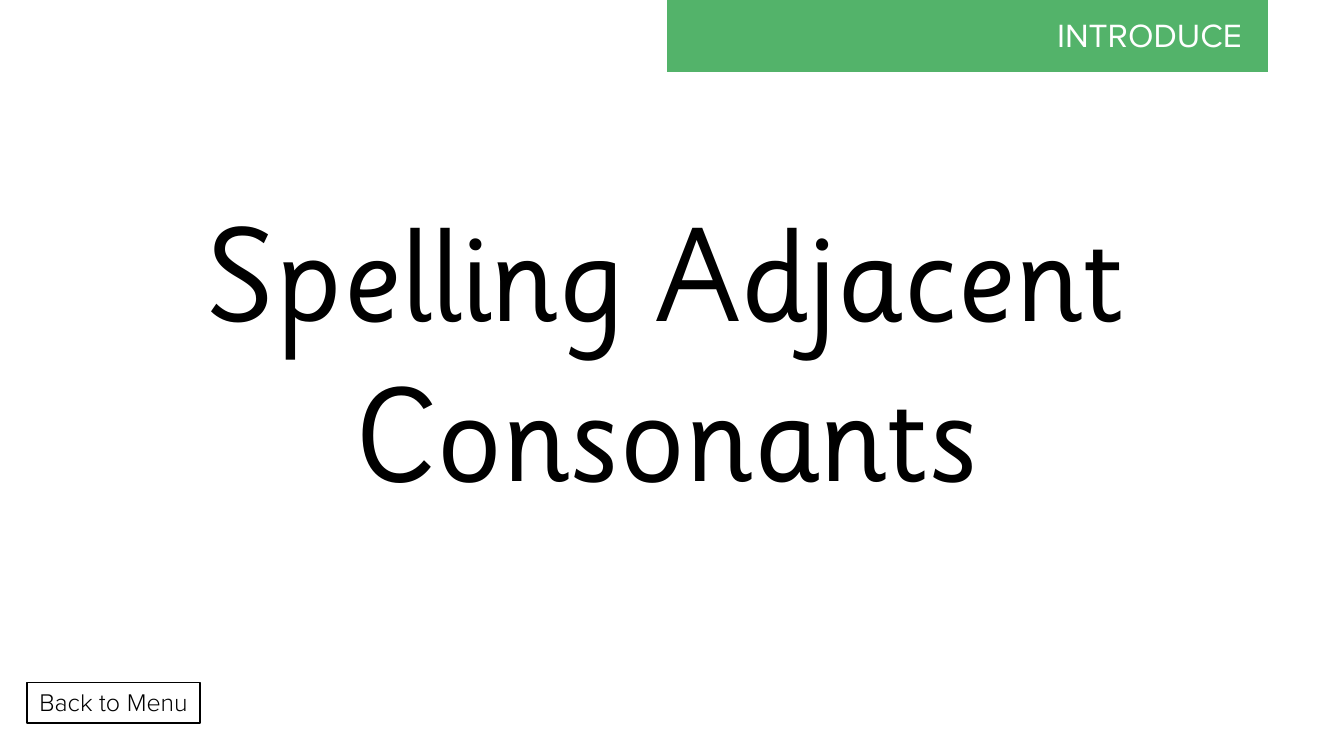 Week 4, lesson 3 Spelling Adjacent Consonants - Phonics Phase 4 - Presentation