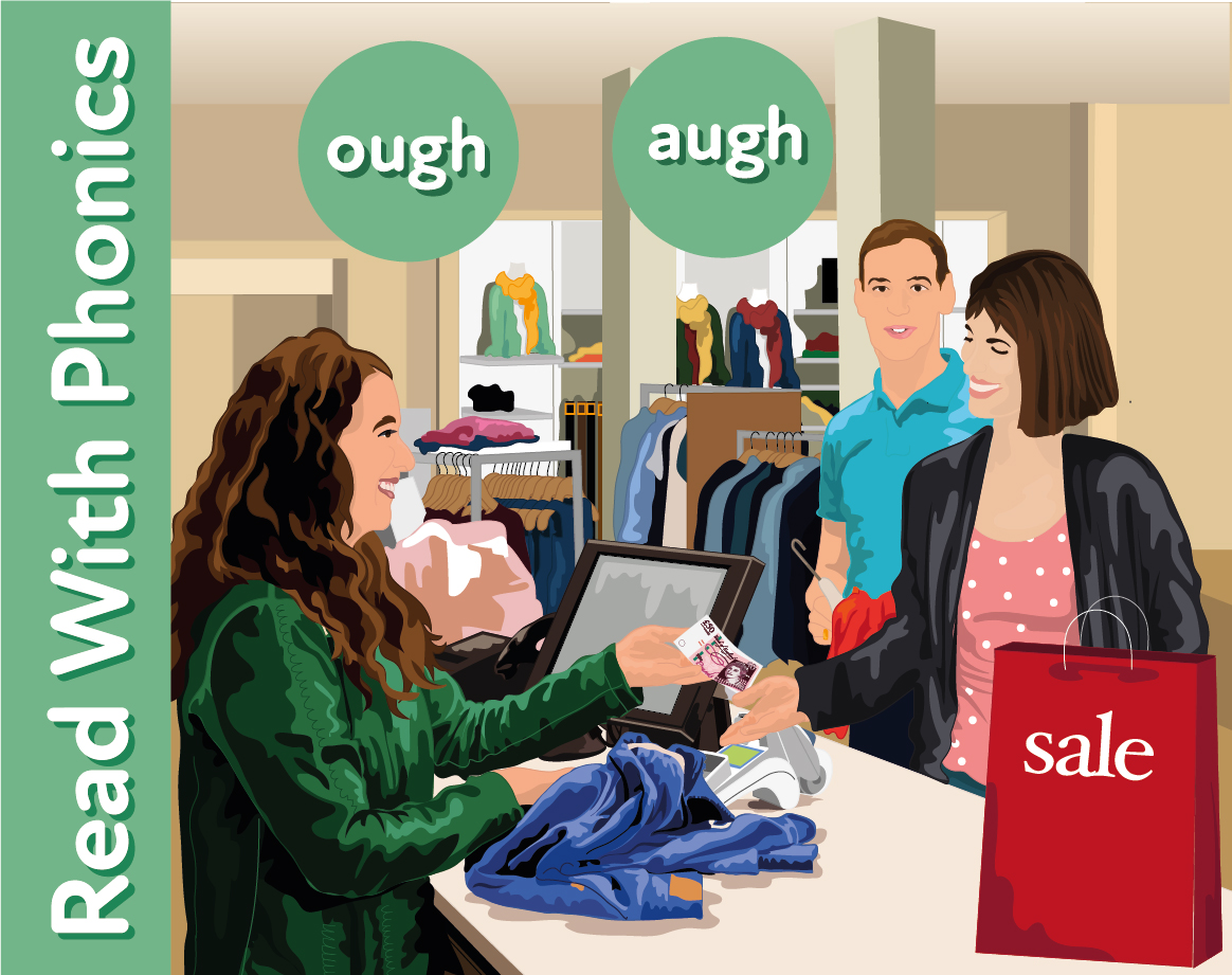 Summer Sales: Learn The Phonic Sound ough and augh (rough, laugh) - Teacher Notes