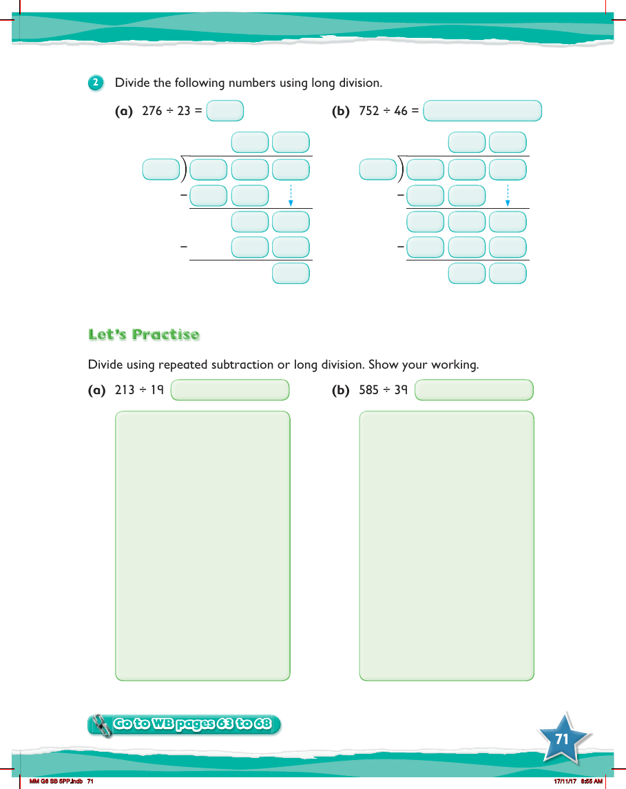 Max Maths, Year 6, Try it, Dividing 3-digit numbers by 2-digit numbers (2)