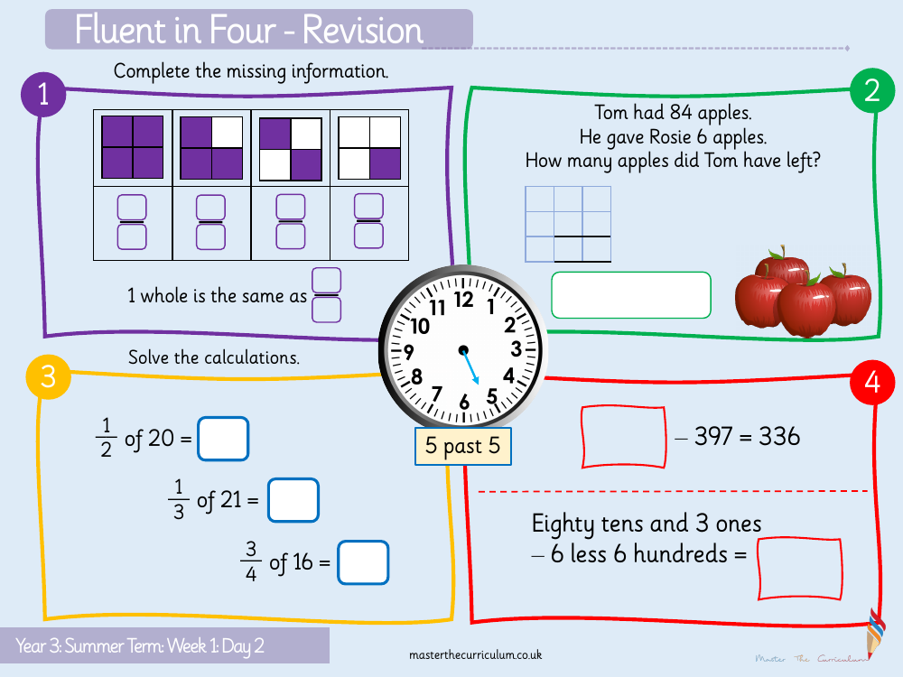 Fractions - Making the whole - Starter