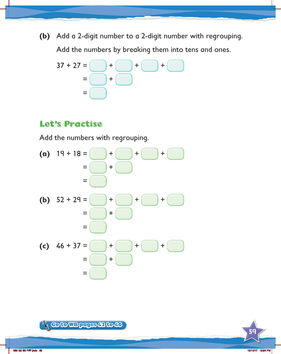 Max Maths, Year 2, Practice, Addition within 100 with regrouping