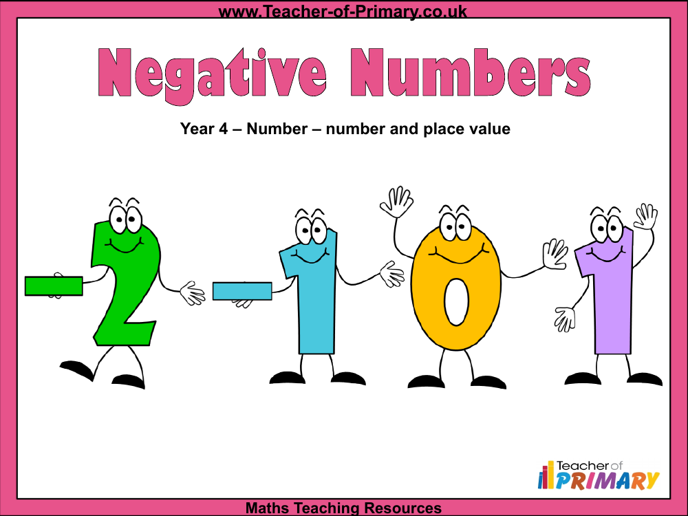 Negative Numbers - PowerPoint