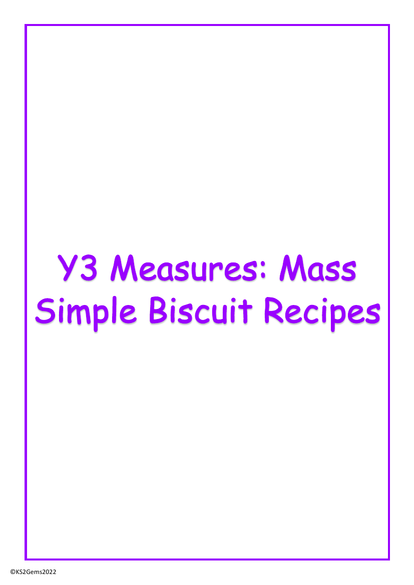 Measures Mass Simple Biscuit Recipe