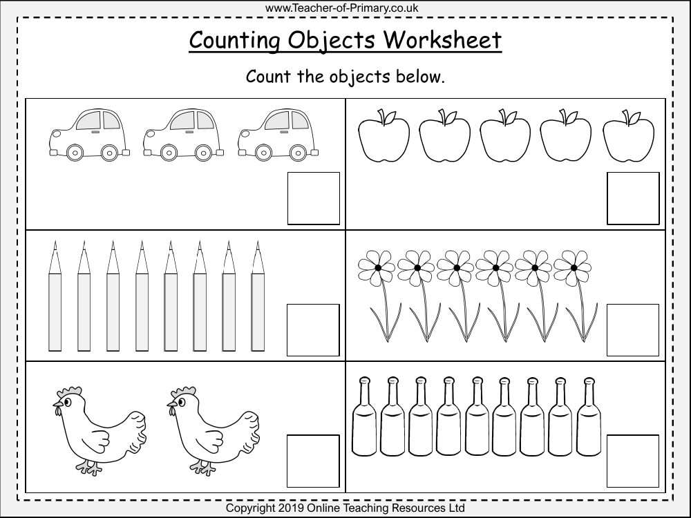 Counting Objects - Worksheet