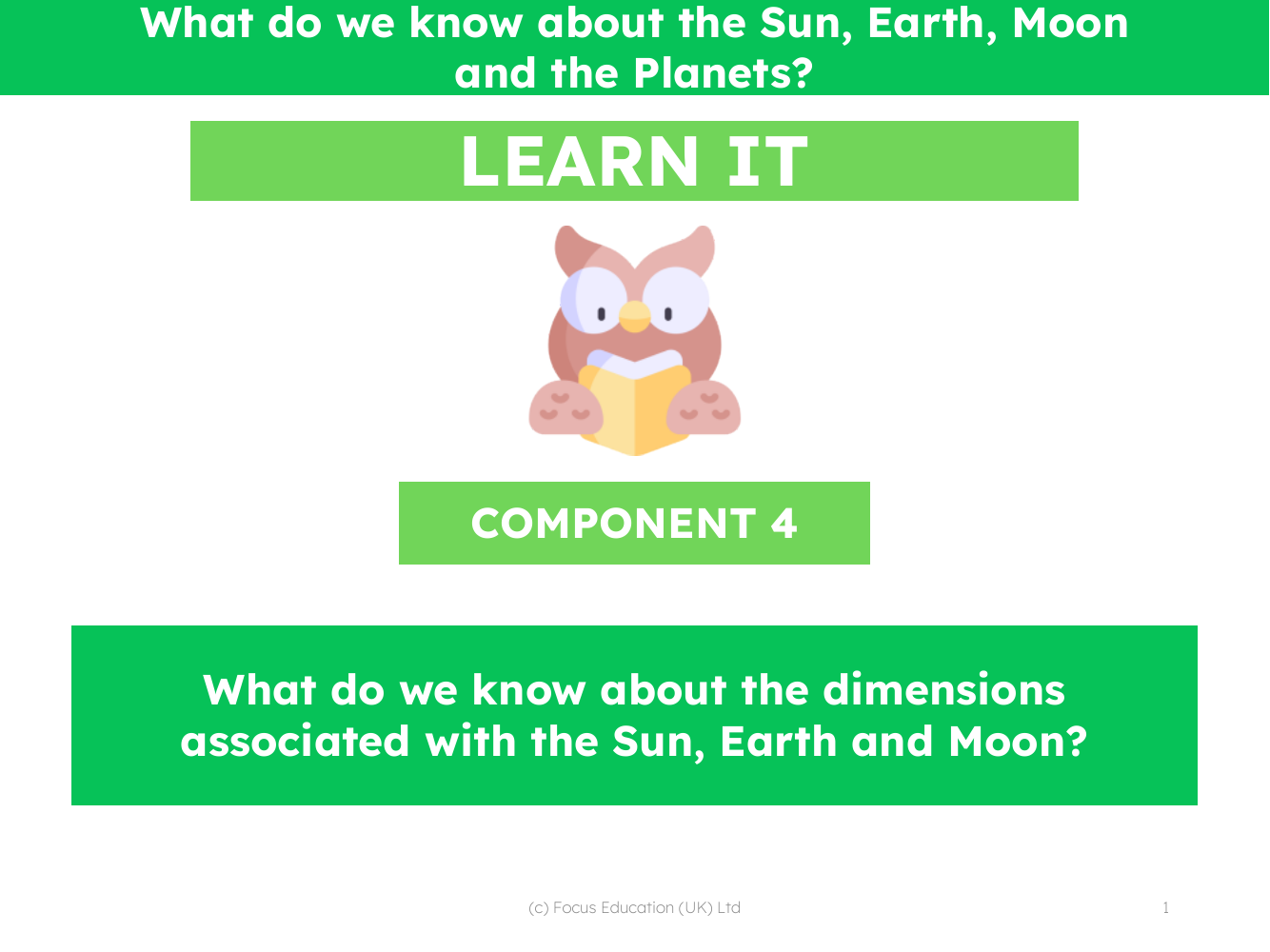 What do we know about the dimensions associated with the Sun, Earth and Moon? - Presentation