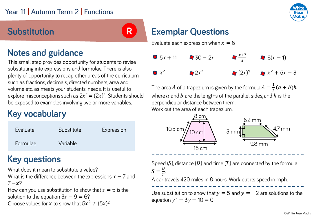 Substitution: Questions