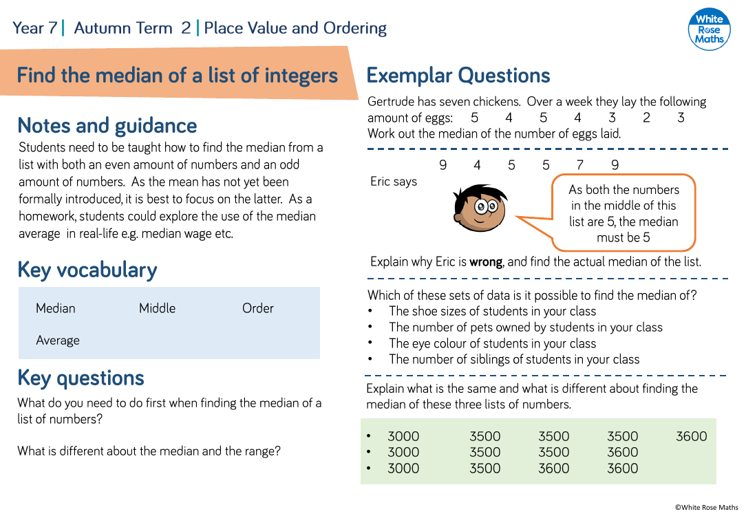 find-the-median-of-a-list-of-integers-questions-maths