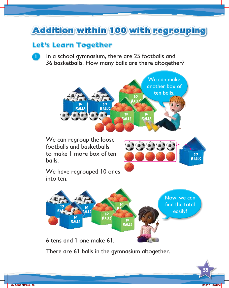 Max Maths, Year 2, Learn together, Addition within 100 with regrouping (1)